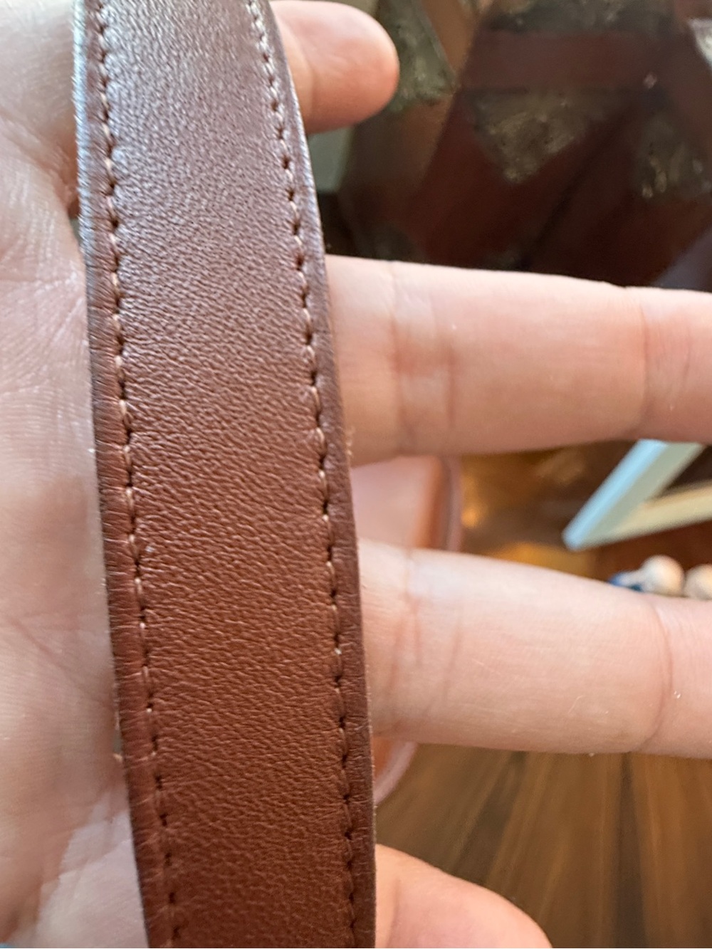 Vintage Coach 90´s Cognac Brown Leather Saddle Crossbody Bag Brass Hardware - Picture 7 of 14